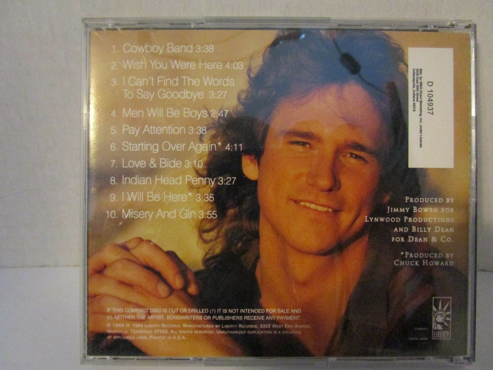 Starting Over Again - Billy Dean Testo della canzone